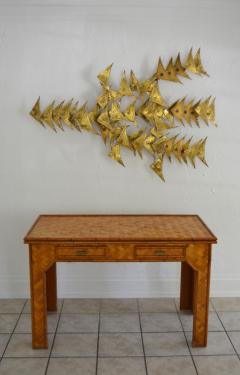 Mid Century Brutalist Brass Wall Sculpture - 3157949