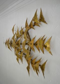 Mid Century Brutalist Brass Wall Sculpture - 3157954