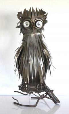 Mid Century Brutalist Inspired French Sculptural Owl Form Table Lamp - 909804