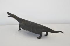 Mid Century Brutalist Metal Alligator Form Sculpture - 1333572