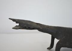 Mid Century Brutalist Metal Alligator Form Sculpture - 1333573