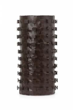 Mid Century Brutalist Patinated Steel Umbrella Stand - 3206770