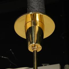 Mid Century Brutalist Six Arm Textural Brass Mottled Glass Chandelier - 4233560