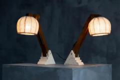 Mid Century Brutalist Table Lamps France 1960s - 4125882