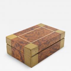 Mid Century Burl Wood Box - 3223799
