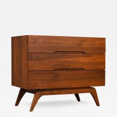 Mid Century Californian Modern Sculpted Walnut Chest - 4203794