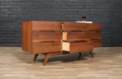 Mid Century Californian Modern Sculpted Walnut Dresser - 4211940