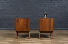 Mid Century Californian Modern Sculpted Walnut Night Stands - 4201975