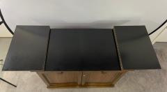 Mid Century Campaign Style Mahogany Flip Top Dry Bar Cabinet Server or Chest - 2865094