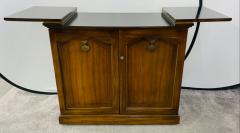 Mid Century Campaign Style Mahogany Flip Top Dry Bar Cabinet Server or Chest - 2865105