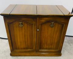 Mid Century Campaign Style Mahogany Flip Top Dry Bar Cabinet Server or Chest - 2865108