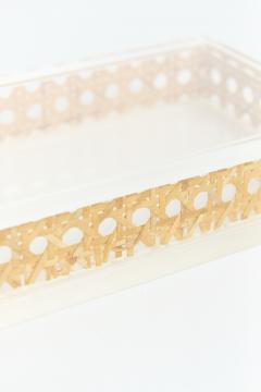 Mid Century Cane and Perspex Box - 4107999