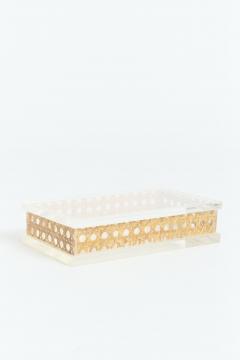 Mid Century Cane and Perspex Box - 4108001