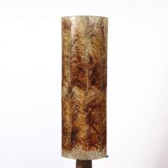 Mid Century Ceramic Table Lamp W Naturalist Resin Shade Illuminated Cutout - 4376984