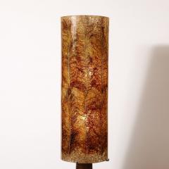 Mid Century Ceramic Table Lamp W Naturalist Resin Shade Illuminated Cutout - 4376992