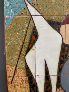 Mid Century Ceramic Tile Wall Plaque of Don Quixote by Danos Greece 1960s - 4286515