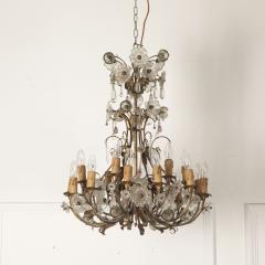 Mid Century Chandelier with Gilt Frame - 3634723