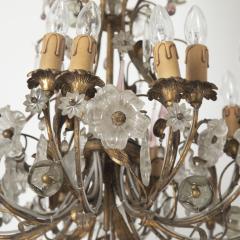 Mid Century Chandelier with Gilt Frame - 3634727