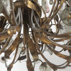 Mid Century Chandelier with Gilt Frame - 3634755