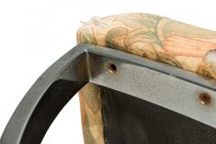 Mid Century Chrome Frame Upholstered Top Rocking Ottoman - 4661915
