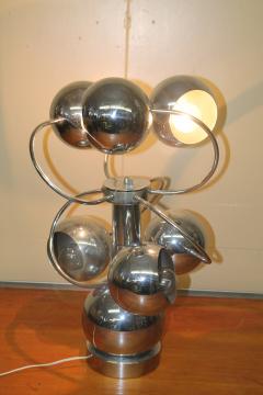 Mid Century Chrome Sputnik table lamp with 6 chrome shades - 2350200