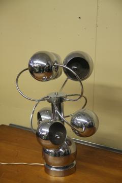 Mid Century Chrome Sputnik table lamp with 6 chrome shades - 2350201