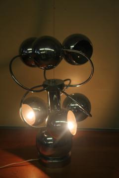 Mid Century Chrome Sputnik table lamp with 6 chrome shades - 2350202