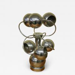 Mid Century Chrome Sputnik table lamp with 6 chrome shades - 2352372