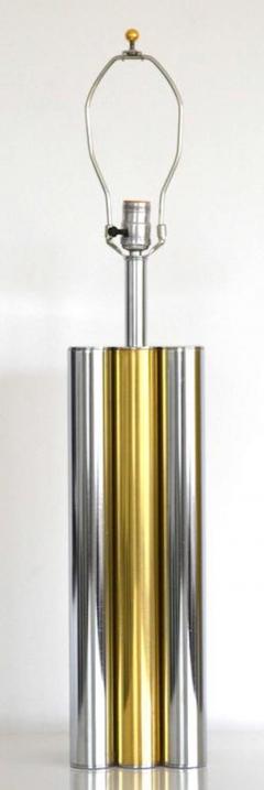 Mid Century Chrome and Brass Table Lamp - 848600