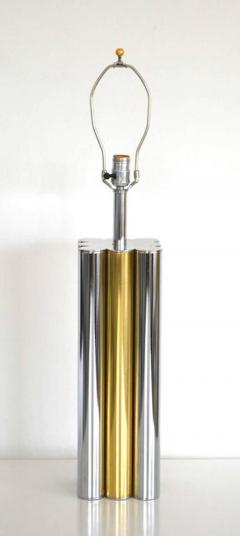 Mid Century Chrome and Brass Table Lamp - 848602