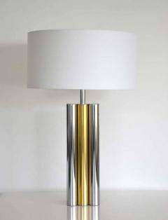 Mid Century Chrome and Brass Table Lamp - 848606