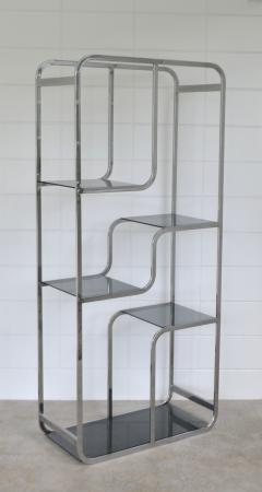 Mid Century Chrome and Glass Etagere - 2018544