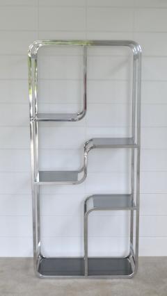 Mid Century Chrome and Glass Etagere - 2018550