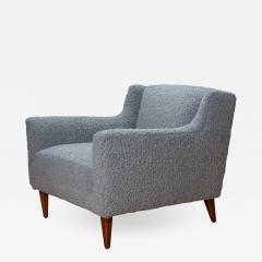 Mid Century Club Chair in Faux Lambswool - 2013106