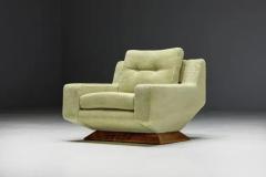 Mid Century Club Chairs in Pierre Frey Chenille Italy 1960s - 3472380