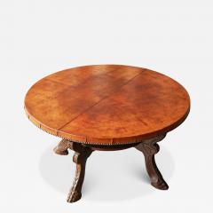 Mid Century Coffee Table in Solid Wood and Patinated Cognac Leather - 4528872