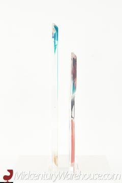 Mid Century Colorful Lucite Abstract Sculpture - 2354456