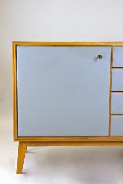 Mid Century Commode Chest Of Drawers With Powder Blue Fronts Austria ca 1960 - 3444680