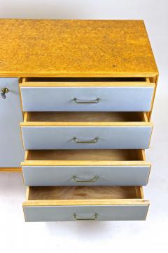 Mid Century Commode Chest Of Drawers With Powder Blue Fronts Austria ca 1960 - 3444682