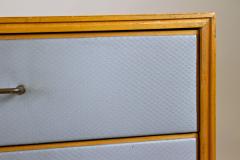 Mid Century Commode Chest Of Drawers With Powder Blue Fronts Austria ca 1960 - 3444688