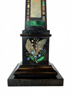 Mid Century Continental Large Marmo Negro and Specimen Marble Grand Tour Obelisk - 4197163