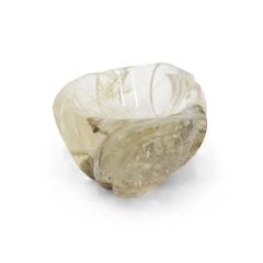 Mid Century Crystal Leaf Ashtray - 4195812