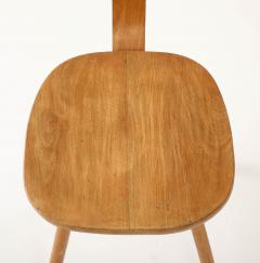 Mid Century Curved Beech Side Chair Frace c 1950 60 - 4509156