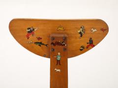 Mid Century Curved Beech Side Chair Frace c 1950 60 - 4509188