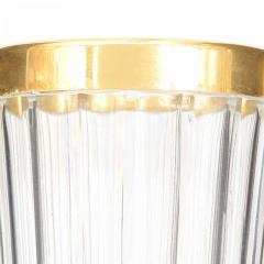 Mid Century Cut Glass and Brass Ice Bucket - 4195204