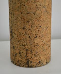 Mid Century Cylindrical Form Cork Table Lamp - 1498963