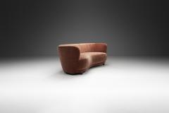 Mid Century Danish Banana Sofa Upholstered in Velour Denmark ca 1940s - 2698060