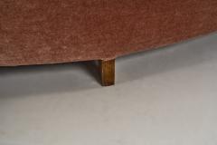 Mid Century Danish Banana Sofa Upholstered in Velour Denmark ca 1940s - 2698073