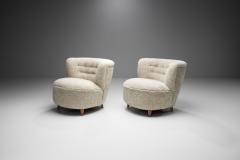 Mid Century Danish Cabinetmaker Lounge Chairs in Sheepskin Denmark ca 1950s - 1951945
