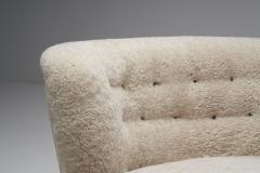 Mid Century Danish Cabinetmaker Lounge Chairs in Sheepskin Denmark ca 1950s - 1951950